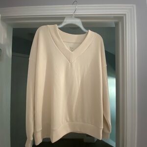 Felina Cream V-Neck Sweater